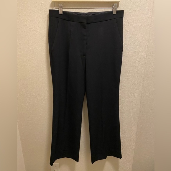 Stella McCartney Black Cropped Wool Crepe Flared Dress Pants Size 42 (US 10) - Picture 2 of 10
